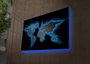 Wallity Lienzo Decorativo Iluminado con LEDs 45 x 70 cm Multicolor